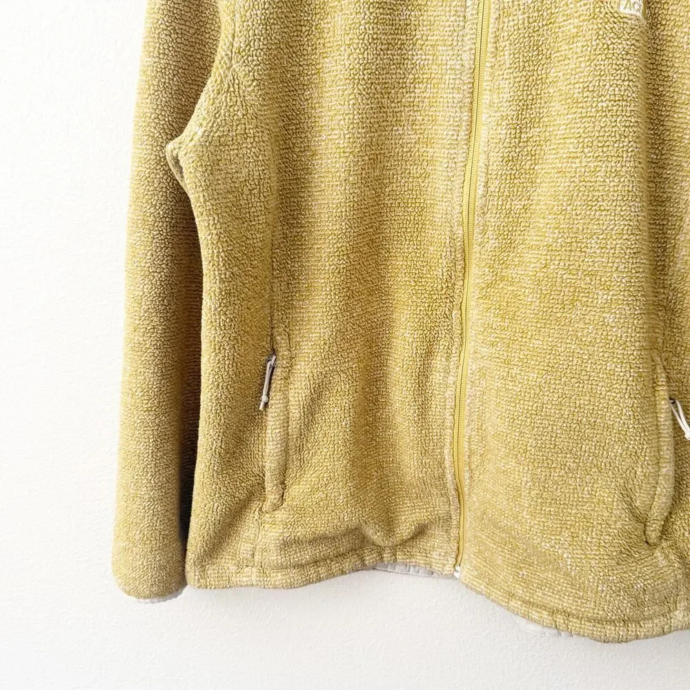 THE NORTH FACE | Osito Fleece‎ Full Zip Jacket Mustard Yellow Fuzzy | XL